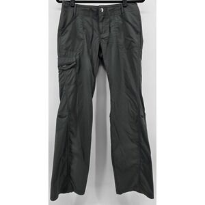 REI Cargo Hiking Pants Womens 4 Green Roll Up Low Rise Travel Gorpcore Trail